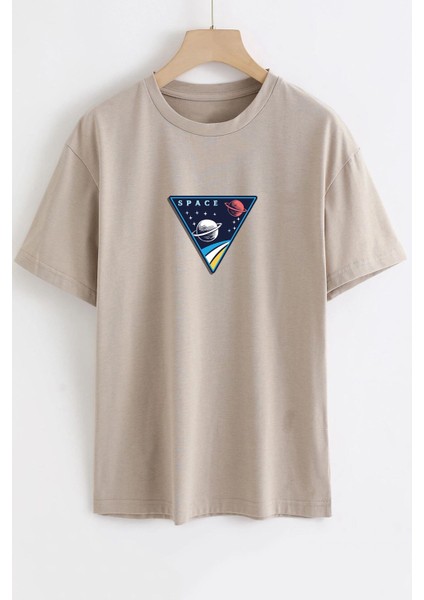 Space Baskılı T-Shirt