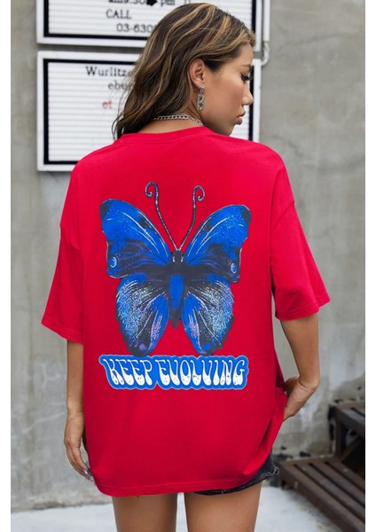 Butterfly Baskılı T-Shirt