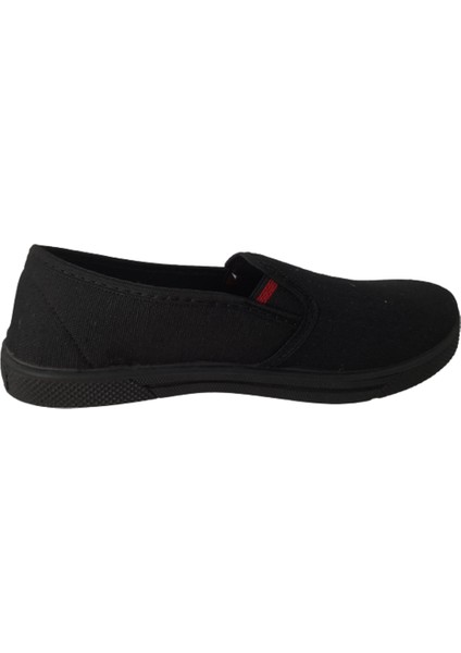 Unisex Siyah Keten Ayakkabı