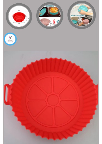 Silikon Pişirme Kap & Air Fryer Hava Fritözü Pişirme Kabı & Tüm Fritözlere Uyumlu
