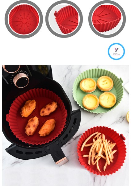 Silikon Pişirme Kap & Air Fryer Hava Fritözü Pişirme Kabı & Tüm Fritözlere Uyumlu fiyatları