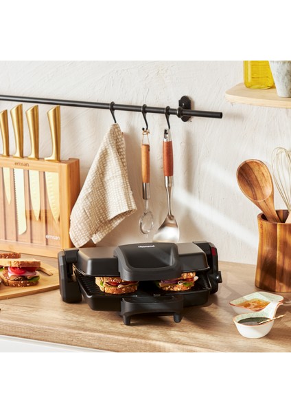 Toastbuster 1337H Çıkarılabilir Plakalı, 4 Ekmekli Tost Makinesi 1800 W Siyah