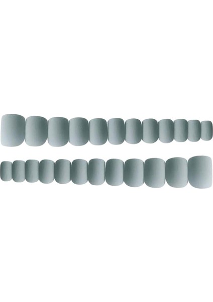 24PCS Kadın Stiletto Mat Çiviler Üzerinde Baskı Dıy Tam Kapak Buzlu Tipleri Gri (Yurt Dışından)