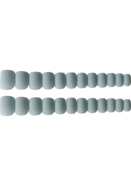 24PCS Kadın Stiletto Mat Çiviler Üzerinde Baskı Dıy Tam Kapak Buzlu Tipleri Gri (Yurt Dışından)