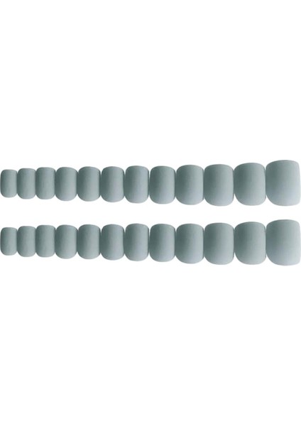 24PCS Kadın Stiletto Mat Çiviler Üzerinde Baskı Dıy Tam Kapak Buzlu Tipleri Gri (Yurt Dışından)