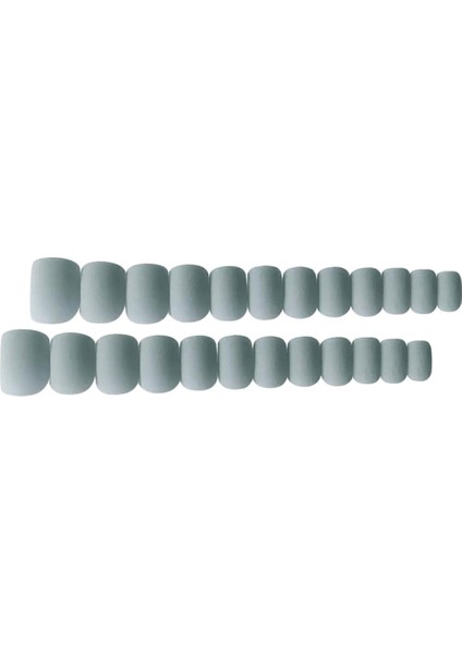 24PCS Kadın Stiletto Mat Çiviler Üzerinde Baskı Dıy Tam Kapak Buzlu Tipleri Gri (Yurt Dışından)