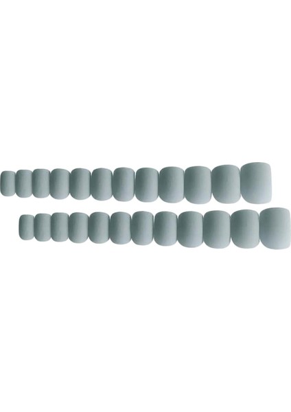 24PCS Kadın Stiletto Mat Çiviler Üzerinde Baskı Dıy Tam Kapak Buzlu Tipleri Gri (Yurt Dışından)