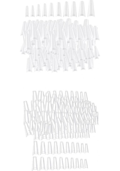 1000PCS Yanlış Tırnaklar Yarım Kapak Tırnak Uçları Manikür Dekor 10 Boyutlarında Basın (Yurt Dışından)