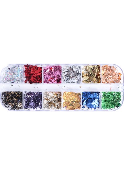 24X Crafts Nail Paillettes Folyo Pulları Tırnaklar Sanat Tasarım Malzemeleri Çıkartmalar Glitter (Yurt Dışından) fiyatları