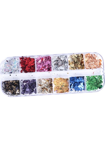 24X Crafts Nail Paillettes Folyo Pulları Tırnaklar Sanat Tasarım Malzemeleri Çıkartmalar Glitter (Yurt Dışından) fırsatları