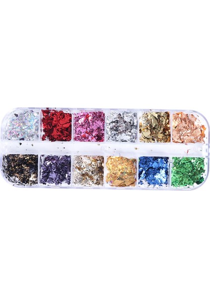 24X Crafts Nail Paillettes Folyo Pulları Tırnaklar Sanat Tasarım Malzemeleri Çıkartmalar Glitter (Yurt Dışından) indirimleri