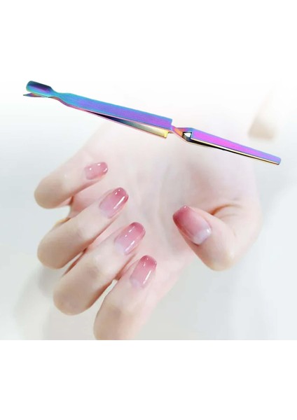 Tırnak Sıkıştırma Aracı Akrilik Uv Jel Ipuçları Için Paslanmaz Çelik Alın Manikür Renkli (Yurt Dışından) fiyatları