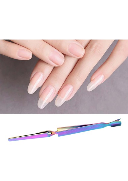 Tırnak Sıkıştırma Aracı Akrilik Uv Jel Ipuçları Için Paslanmaz Çelik Alın Manikür Renkli (Yurt Dışından) fırsatları