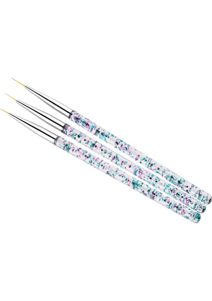 6x 3 Boyutlar 7/9/11MM Tırnak Sanat Fırçası Ince Hatlar Için Set Ince Çizim Karıştırma (Yurt Dışından)