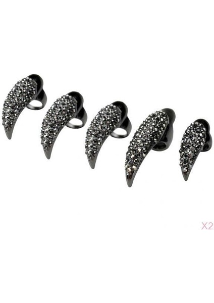 10X Moda Yüzükler Kristal Takı Dekorasyonu (Yurt Dışından)