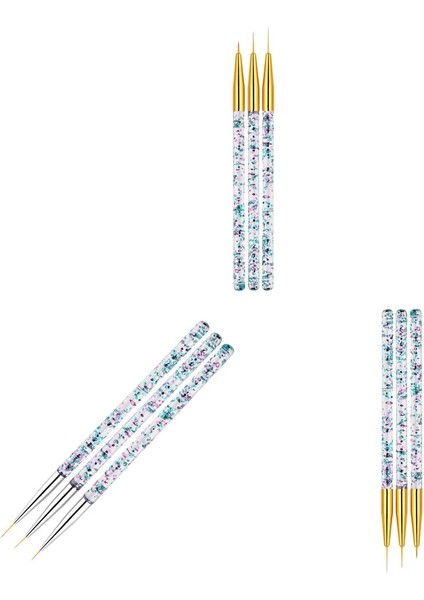 9x 7/9/14MM Tırnak Sanat Fırçası Striping Uv Jel Lehçe Küçük Detaylar (Yurt Dışından)
