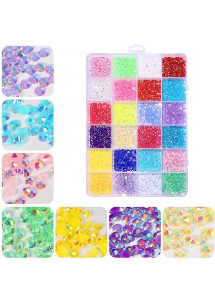 Tırnak Sanatı Rhinestones Flatback Tırnak Sanat Cüzdanları Için Göz Kamaştırıcı Elmaslar Parlak Renk (Yurt Dışından)
