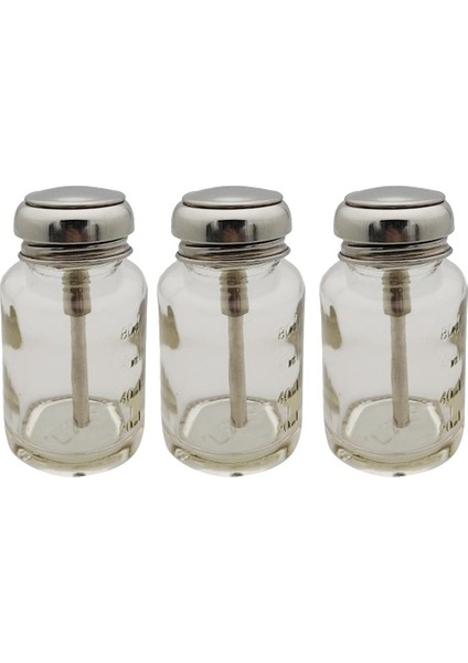 3x 80ML Cam Sıvı Alkol Pres Oje Çıkma Dağıtıcı Pompa Şişesi 3pcc 80ML (Yurt Dışından)
