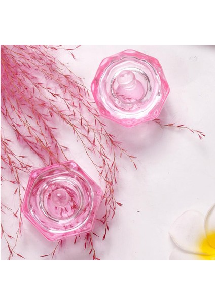 Cam Dappen Çanak Kase Pembe Monomer Nail Art Akrilik Sıvı Toz Sekizgen Için (Yurt Dışından)