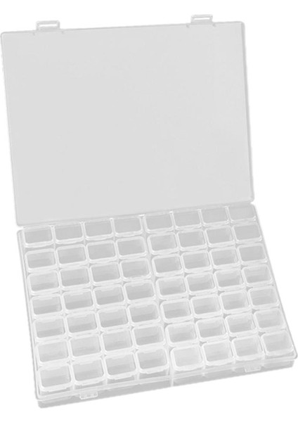 56 Yuvalar Temiz Çivi Depolama Kılıfı Çıkarılabilir Mücevher Plus Tutucu Kutusu (Yurt Dışından)