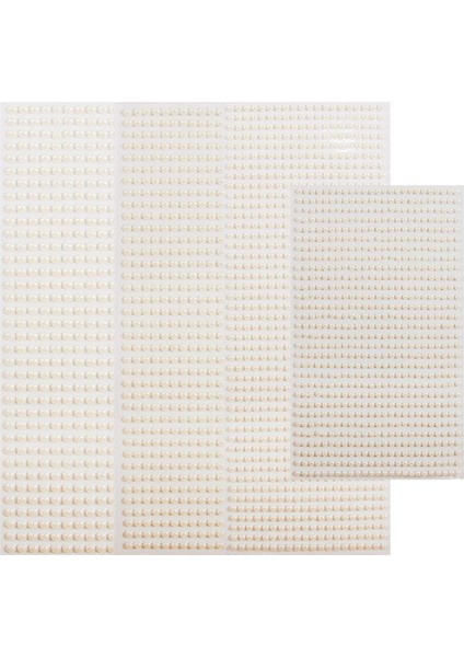 900PCS Kendinden Yapışkan Inci Çıkartmaları Dıy El Sanatları Ev Dekor Bej Için Düz Geri Geri (Yurt Dışından)