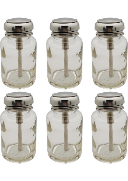 6pc 80ML Boş Tırnak Çıkarma Çıkıcı Alkol Sıvı Pres Pompalama Dispenser Şişesi (Yurt Dışından)