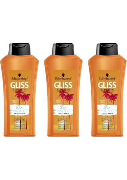 Gliss sun Protect Şampuan 525 ml 8690572791158 (3 Adet)