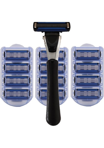 Shave J7 Kartuşlu Tıraş Makinesi + 12 Adet Kartuş Jilet -5 Bıçaklı