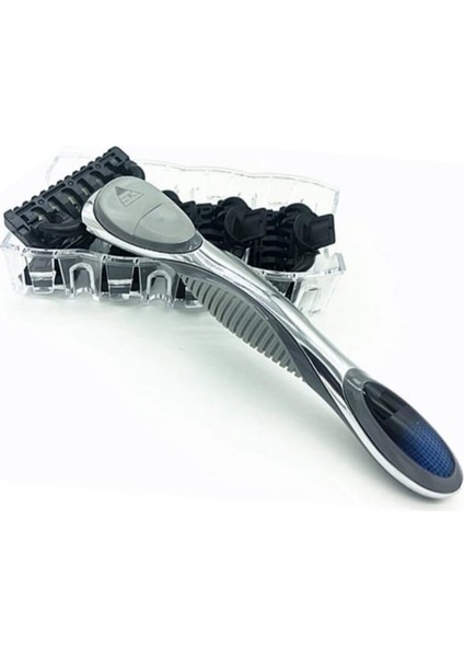 Shave J9 Kartuşlu Tıraş Makinesi + F2 Tıraş Fırça + 12 Adet Kartuş Jilet -5 Bıçaklı