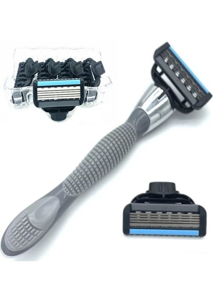 Shave J9 Kartuşlu Tıraş Makinesi + F2 Tıraş Fırça + 12 Adet Kartuş Jilet -5 Bıçaklı