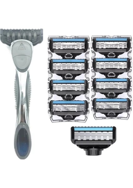 Shave J9 Kartuşlu Tıraş Makinesi + F2 Tıraş Fırça + 12 Adet Kartuş Jilet -5 Bıçaklı