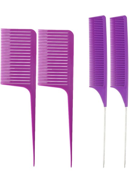 4pcs Ince ve Geniş Kesit Dokuması Vurgulama Folyo Saç Tarak Boyama Tarağı (Yurt Dışından)