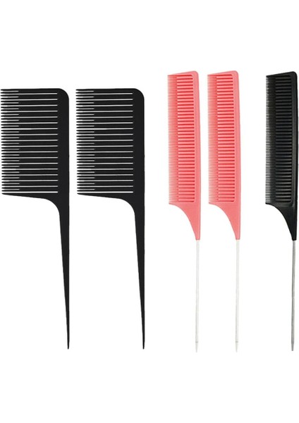 5pcs Salon Saç Tarağı Için Folyo Saç Taraklarını Vurgulayan Tek Yönlü Örgü (Yurt Dışından)