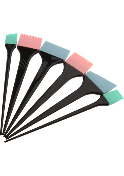 6pcs Silikon Saç Boya Tonu Boyama Fırçası Set Yüz Çamur Maskesi Uygulayıcı Kiti (Yurt Dışından)