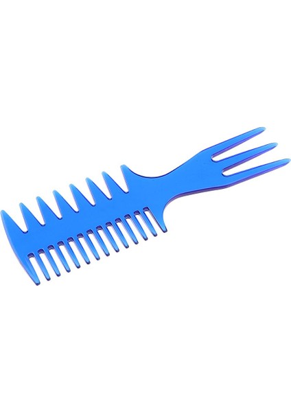 2x Afro Tarak Saç Seçme Fırça Salonu Kuaförlük Geniş Diş Bozulma Tarak Mavisi+Siyah Tarif Edildiği Gibi (Yurt Dışından)