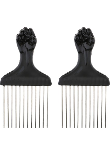 2x Statik Afro -Amerikan Saç Yok Yoksul Detangler Geniş Diş Tarağı Kaldırma (Yurt Dışından)