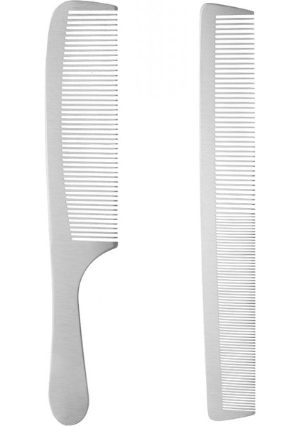 2pcs Paslanmaz Çelik Isıya Dayanıklı Pürüzsüz Saç Stil Tasarımı Saç Kesimi Tarak (Yurt Dışından)