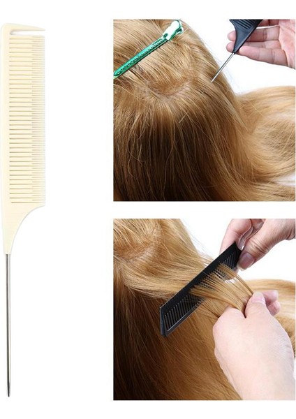 3pcs Ince Bölüm Örgü Vurgulu Saç Tarağı Salon Fırçası Için (Yurt Dışından)