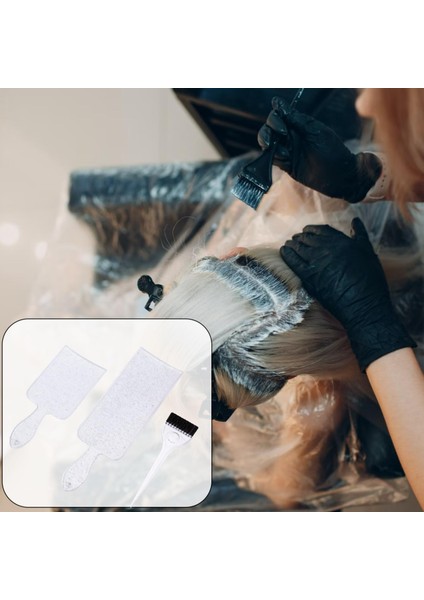 Saç Boyama Tarak Fırça Seti Tonu Dıy Aracı Saç Styling Pullu Için Beyaz (Yurt Dışından)