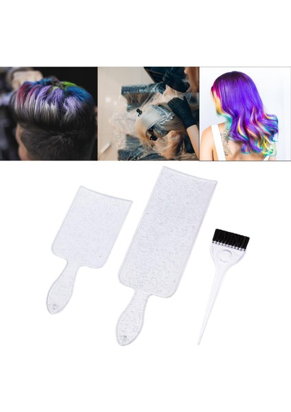 Saç Boyama Tarak Fırça Seti Tonu Dıy Aracı Saç Styling Pullu Için Beyaz (Yurt Dışından)