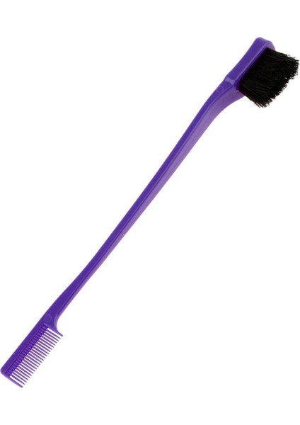 2x 7 '' Çifte Kenarlı Kenar Kontrol Fırçası Kirpik Kırpma Fırçası Mor Için (Yurt Dışından)