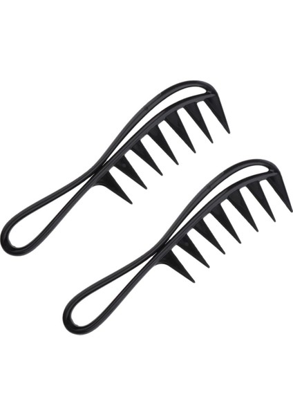 2pieces Afro Pick Tarama Kaldırma Detangle Fırçası Düz Kıvırcık (Yurt Dışından)