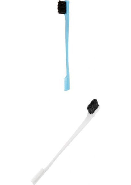 2pcs Kenar Kontrol Fırçası Çift Yan Taraklar Pürüzsüz Doğal Görünüm Cila Saç Tarağı MULTI05 (Yurt Dışından)