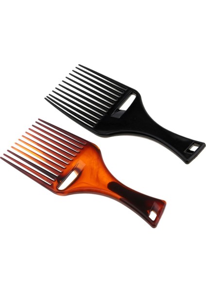 2pcs Plastik Afro Saç Seçme Kuaförlük Kıvırcık Saç Fırçası Salon Stil Tarağı (Yurt Dışından)