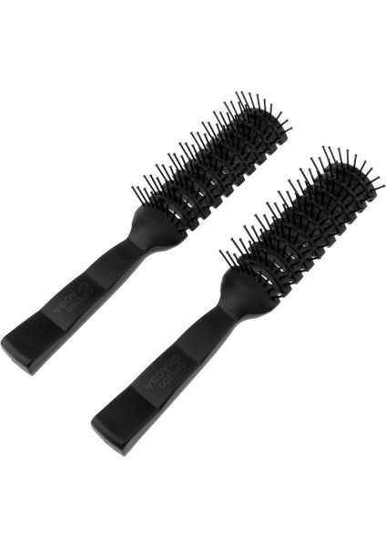 2pcs Stil Saç Fırçası Kaburga Tarağı Anti-Statik Salon Adanmış Kıvırcık Saç Tarağı (Yurt Dışından)