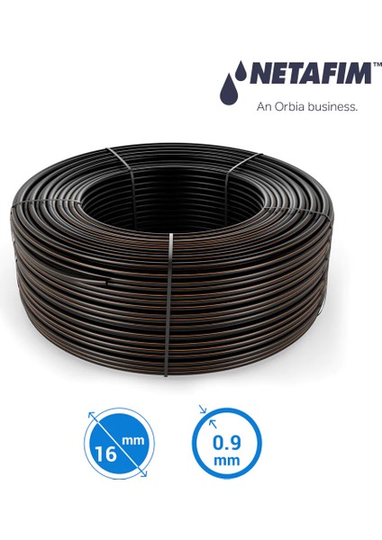 Arıes™ 16009 ( 20 cm 4lt/h 400 Metre ) Çok Yıllık Yuvarlak Damla Sulama Borusu