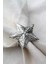 6 Adet Dekoratif Gümüş Star Nova Peçete Halkası - Napkin Ring 5