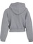 Kadın Baskılı Kapüşonlu Crop Sweat Gri 5