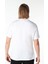 Erkek Bisiklet Yaka Kısa Kollu Regular Fit Baskılı Tişört Beyaz 5