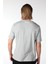 Erkek Bisiklet Yaka Kısa Kollu Regular Fit Baskılı Tişört Gri Melanj 5